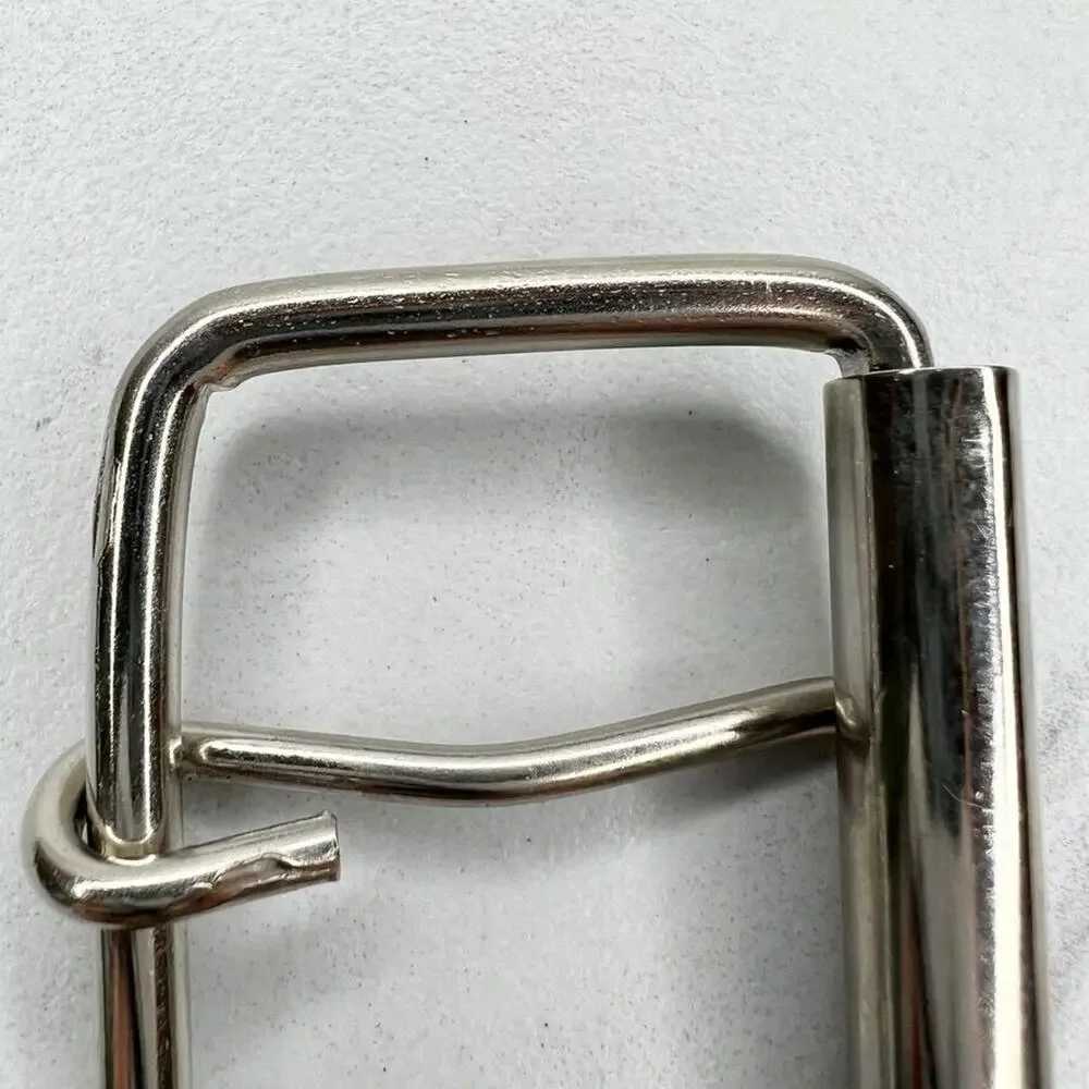 Silver Tone Simple Basic Roller Belt Buckle